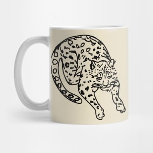 Snow Leopard Outline Mug